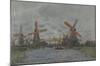 Windmills near Zaandam, 1871-Claude Monet-Mounted Premium Giclee Print