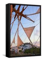 Windmills of Chora, Patmos, Dodecanese, Greek Islands, Greece, Europe-Neil Farrin-Framed Stretched Canvas