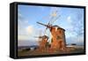 Windmills of Chora, Patmos, Dodecanese, Greek Islands, Greece, Europe-Neil Farrin-Framed Stretched Canvas