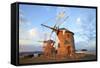 Windmills of Chora, Patmos, Dodecanese, Greek Islands, Greece, Europe-Neil Farrin-Framed Stretched Canvas