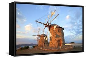 Windmills of Chora, Patmos, Dodecanese, Greek Islands, Greece, Europe-Neil Farrin-Framed Stretched Canvas