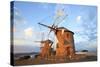 Windmills of Chora, Patmos, Dodecanese, Greek Islands, Greece, Europe-Neil Farrin-Stretched Canvas