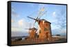 Windmills of Chora, Patmos, Dodecanese, Greek Islands, Greece, Europe-Neil Farrin-Framed Stretched Canvas