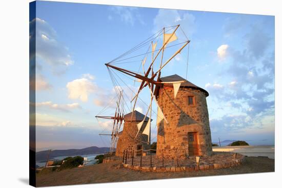 Windmills of Chora, Patmos, Dodecanese, Greek Islands, Greece, Europe-Neil Farrin-Stretched Canvas