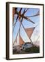 Windmills of Chora, Patmos, Dodecanese, Greek Islands, Greece, Europe-Neil Farrin-Framed Photographic Print