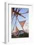 Windmills of Chora, Patmos, Dodecanese, Greek Islands, Greece, Europe-Neil Farrin-Framed Photographic Print