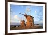 Windmills of Chora, Patmos, Dodecanese, Greek Islands, Greece, Europe-Neil Farrin-Framed Photographic Print