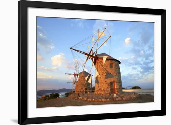 Windmills of Chora, Patmos, Dodecanese, Greek Islands, Greece, Europe-Neil Farrin-Framed Photographic Print