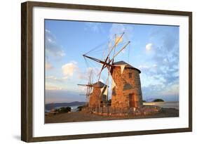 Windmills of Chora, Patmos, Dodecanese, Greek Islands, Greece, Europe-Neil Farrin-Framed Photographic Print