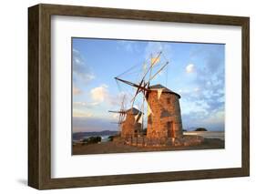 Windmills of Chora, Patmos, Dodecanese, Greek Islands, Greece, Europe-Neil Farrin-Framed Photographic Print