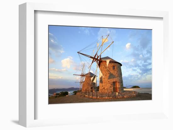 Windmills of Chora, Patmos, Dodecanese, Greek Islands, Greece, Europe-Neil Farrin-Framed Photographic Print