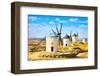 Windmills of Don Quixote in Consuegra. Castile La Mancha, Spain-stevanzz-Framed Photographic Print