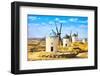 Windmills of Don Quixote in Consuegra. Castile La Mancha, Spain-stevanzz-Framed Photographic Print