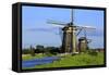 Windmills of Leidschendam, South Holland, Netherlands, Europe-Hans-Peter Merten-Framed Stretched Canvas