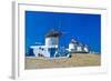 Windmills of Sunny Mykonos (Greece, Cyclades)-Maugli-l-Framed Photographic Print