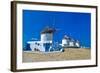 Windmills of Sunny Mykonos (Greece, Cyclades)-Maugli-l-Framed Photographic Print