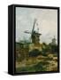 Windmills on Montmartre-Vincent van Gogh-Framed Stretched Canvas