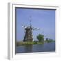 Windmills on the Canal at Kinderdijk Near Rotterdam, UNESCO World Heritage Site, the Netherlands-Roy Rainford-Framed Photographic Print