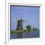 Windmills on the Canal at Kinderdijk Near Rotterdam, UNESCO World Heritage Site, the Netherlands-Roy Rainford-Framed Photographic Print