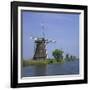 Windmills on the Canal at Kinderdijk Near Rotterdam, UNESCO World Heritage Site, the Netherlands-Roy Rainford-Framed Photographic Print