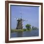 Windmills on the Canal at Kinderdijk Near Rotterdam, UNESCO World Heritage Site, the Netherlands-Roy Rainford-Framed Photographic Print