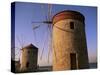 Windmills, Rhodes Harbour, Rhodes, Dodecanese Islands, Greece-John Miller-Stretched Canvas