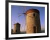 Windmills, Rhodes Harbour, Rhodes, Dodecanese Islands, Greece-John Miller-Framed Photographic Print