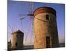 Windmills, Rhodes Harbour, Rhodes, Dodecanese Islands, Greece-John Miller-Mounted Photographic Print