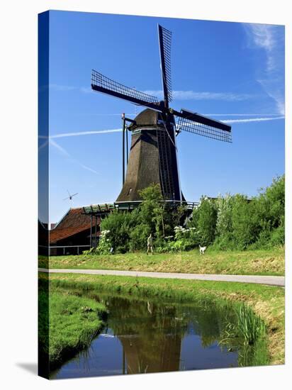 Windmills, Zaanse Schans, Zaanstad, Netherlands-Miva Stock-Stretched Canvas