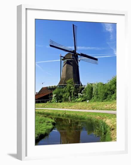 Windmills, Zaanse Schans, Zaanstad, Netherlands-Miva Stock-Framed Photographic Print