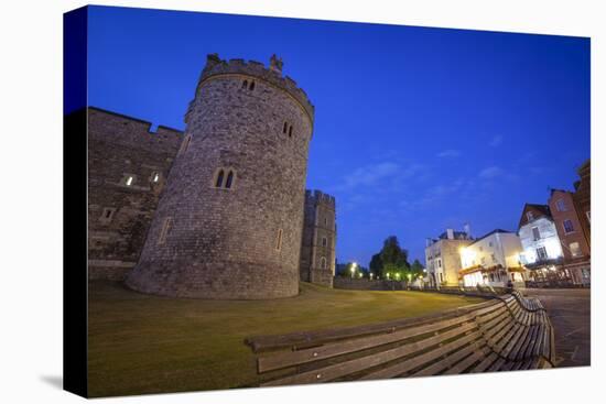 Windosr Castle at Dusk, Windsor, Berkshire, England, United Kingdom, Europe-Charlie Harding-Stretched Canvas