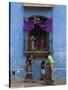 Window Adorned for Holy Week Procession, Antigua, Guatemala, Central America-Sergio Pitamitz-Stretched Canvas