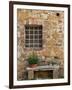 Window and Ancient Stone Wall, Pienza, Tuscany, Italy-Adam Jones-Framed Photographic Print