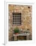 Window and Ancient Stone Wall, Pienza, Tuscany, Italy-Adam Jones-Framed Photographic Print