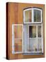 Window and Flower Pots, Tabor, South Bohemia, Czech Republic, Europe-Upperhall Ltd-Stretched Canvas