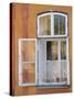 Window and Flower Pots, Tabor, South Bohemia, Czech Republic, Europe-Upperhall Ltd-Stretched Canvas