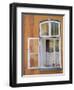 Window and Flower Pots, Tabor, South Bohemia, Czech Republic, Europe-Upperhall Ltd-Framed Photographic Print