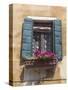 Window and Shutters, Venice, Veneto, Italy, Europe-Amanda Hall-Stretched Canvas