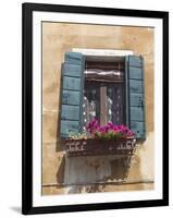 Window and Shutters, Venice, Veneto, Italy, Europe-Amanda Hall-Framed Photographic Print