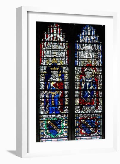 Window C19 Depicting a King and an Archbishop-null-Framed Giclee Print