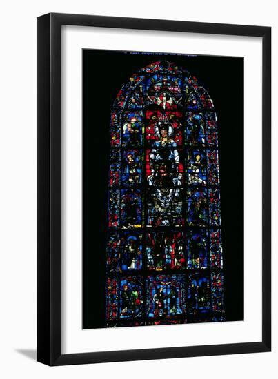 Window Depicting Notre Dame De La Belle Verriere in the South Choir, 13th Century-null-Framed Giclee Print