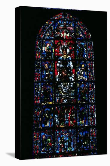 Window Depicting Notre Dame De La Belle Verriere in the South Choir, 13th Century-null-Stretched Canvas