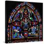Window Depicting the Fifth Section of W7: the Death of St Peter: His Soul Ascends to Heaven-null-Stretched Canvas