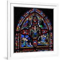 Window Depicting the Fifth Section of W7: the Death of St Peter: His Soul Ascends to Heaven-null-Framed Giclee Print