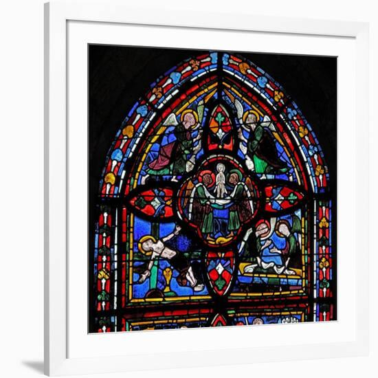 Window Depicting the Fifth Section of W7: the Death of St Peter: His Soul Ascends to Heaven-null-Framed Giclee Print