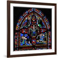 Window Depicting the Fifth Section of W7: the Death of St Peter: His Soul Ascends to Heaven-null-Framed Giclee Print