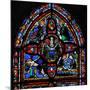 Window Depicting the Fifth Section of W7: the Death of St Peter: His Soul Ascends to Heaven-null-Mounted Giclee Print