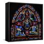Window Depicting the Fifth Section of W7: the Death of St Peter: His Soul Ascends to Heaven-null-Framed Stretched Canvas
