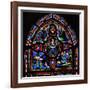 Window Depicting the Fifth Section of W7: the Death of St Peter: His Soul Ascends to Heaven-null-Framed Giclee Print