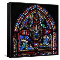 Window Depicting the Fifth Section of W7: the Death of St Peter: His Soul Ascends to Heaven-null-Framed Stretched Canvas